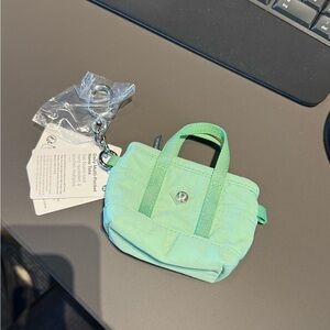 NWT lululemon athletica Mint Green Mini Nano tote Bag key chain